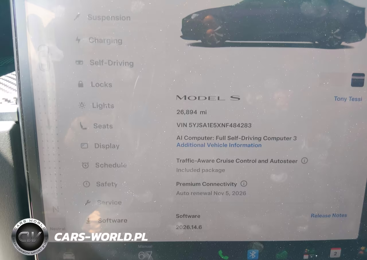 2022 Tesla Model S Dual Motor All-Wheel Drive VIN:5YJSA1E5XNF484283 - 7