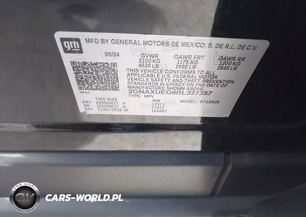 2024 Chevrolet Equinox Awd Lt VIN:3GNAXUEG8RL337357 - 9