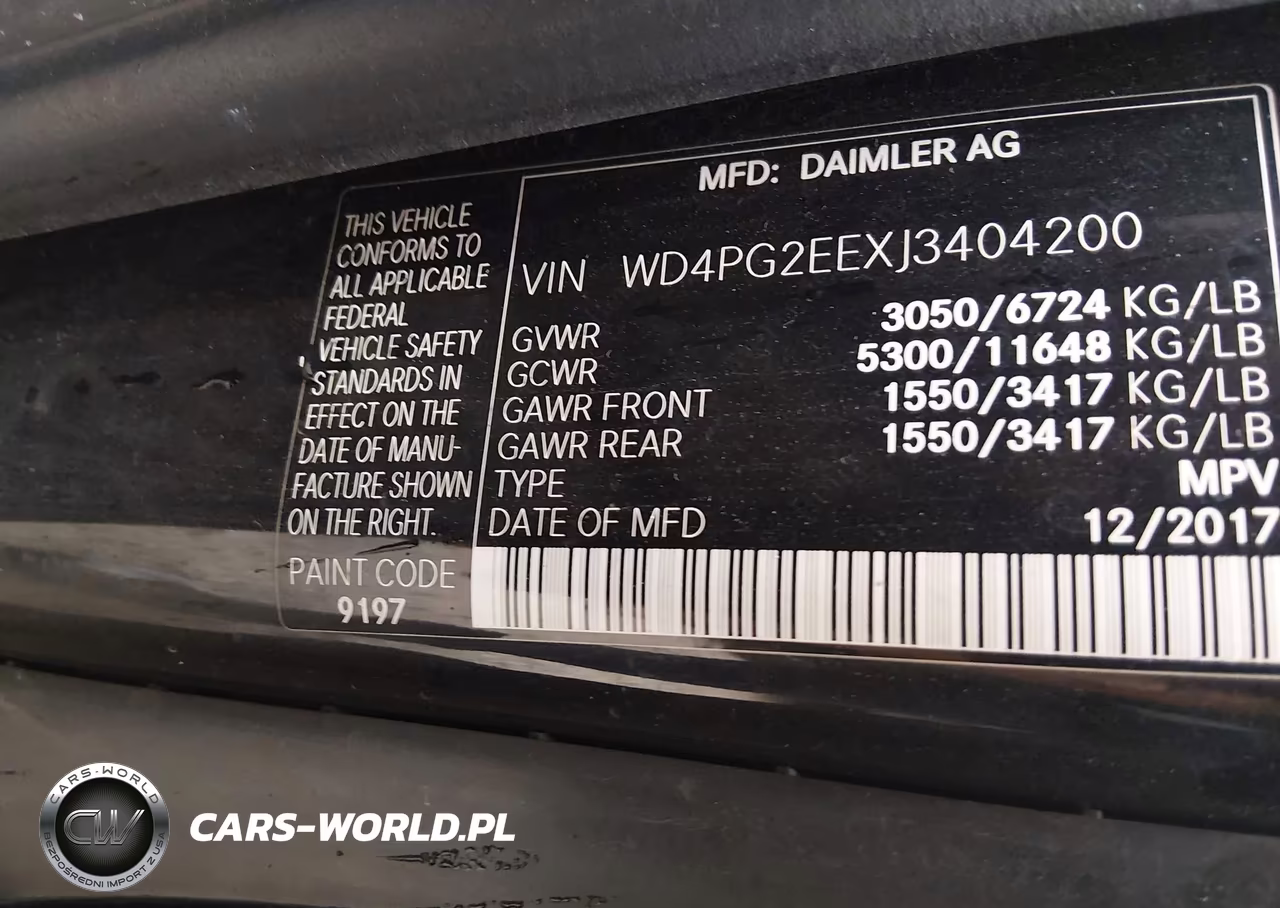 2018 Mercedes-Benz Metris VIN:WD4PG2EEXJ3404200 - 9