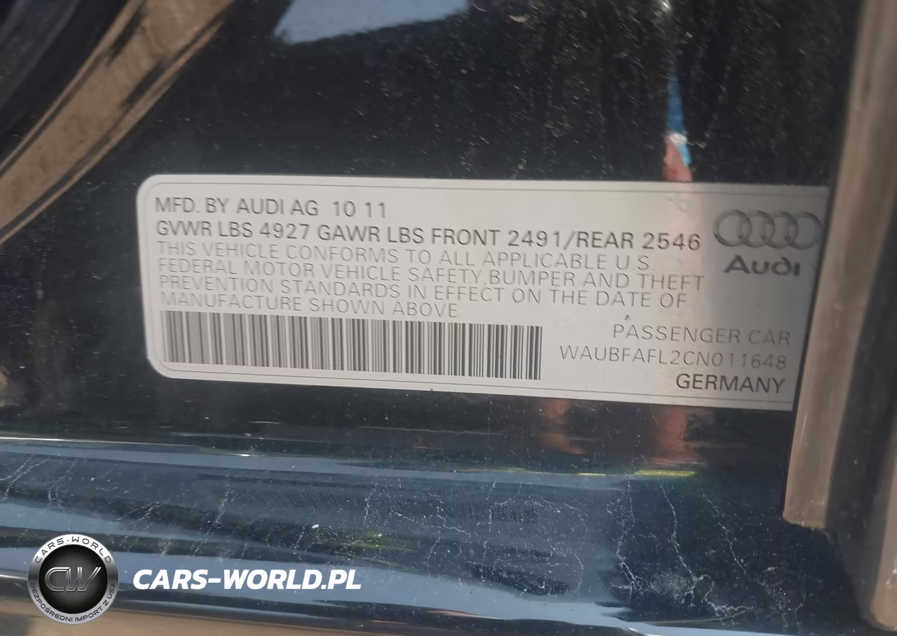 2012 Audi A4 2.0T Premium VIN:WAUBFAFL2CN011648 - 9