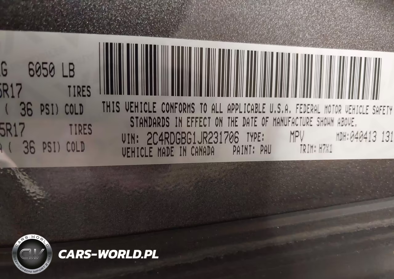 2018 Dodge Grand Caravan Se VIN:2C4RDGBG1JR231706 - 9