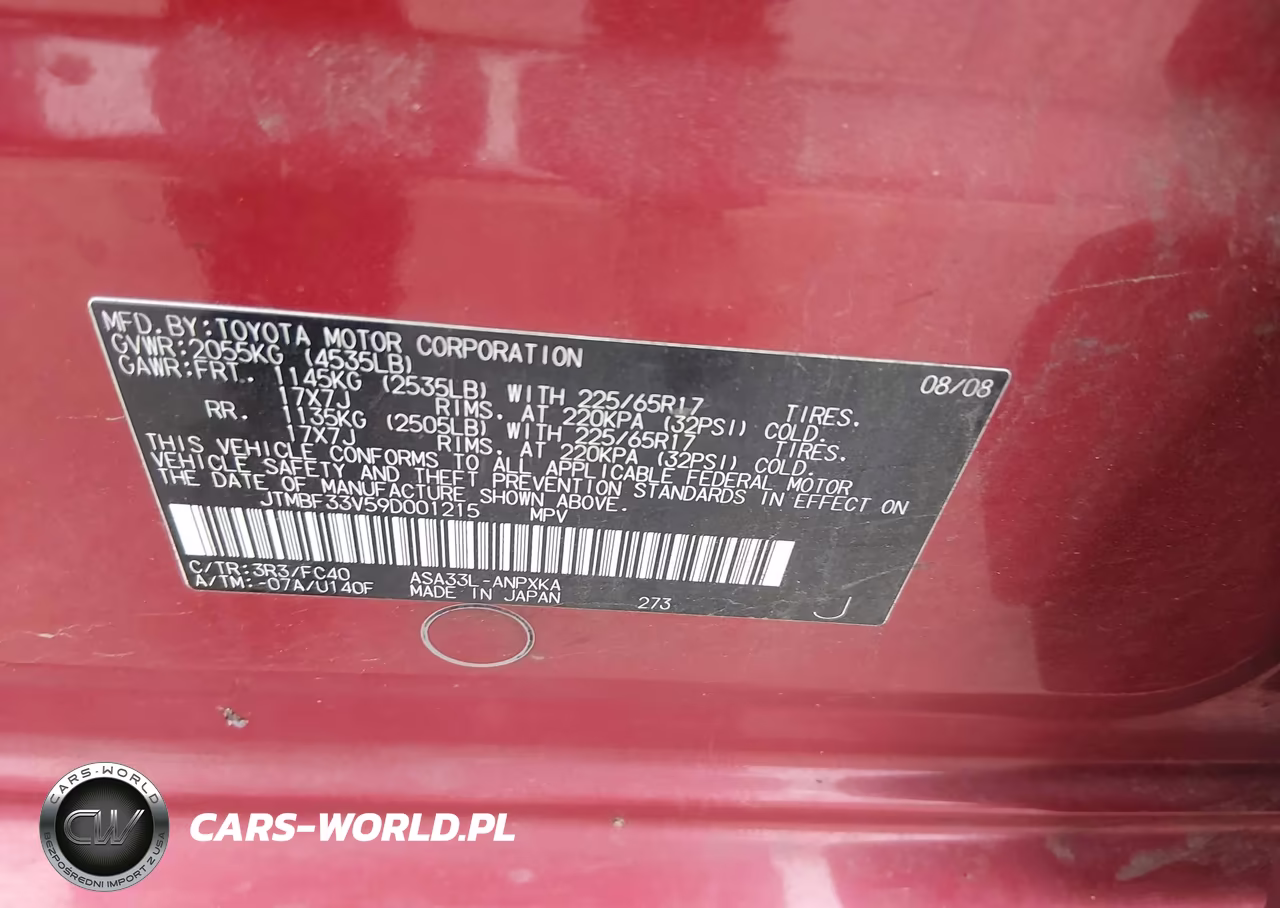 2009 Toyota Rav4 VIN:JTMBF33V59D001215 - 9