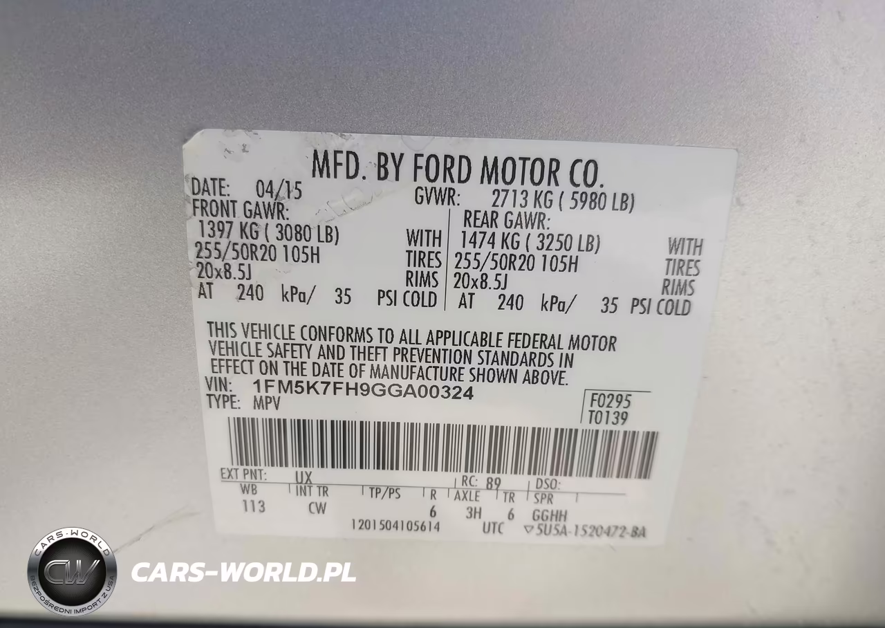 2016 Ford Explorer Limited VIN:1FM5K7FH9GGA00324 - 9
