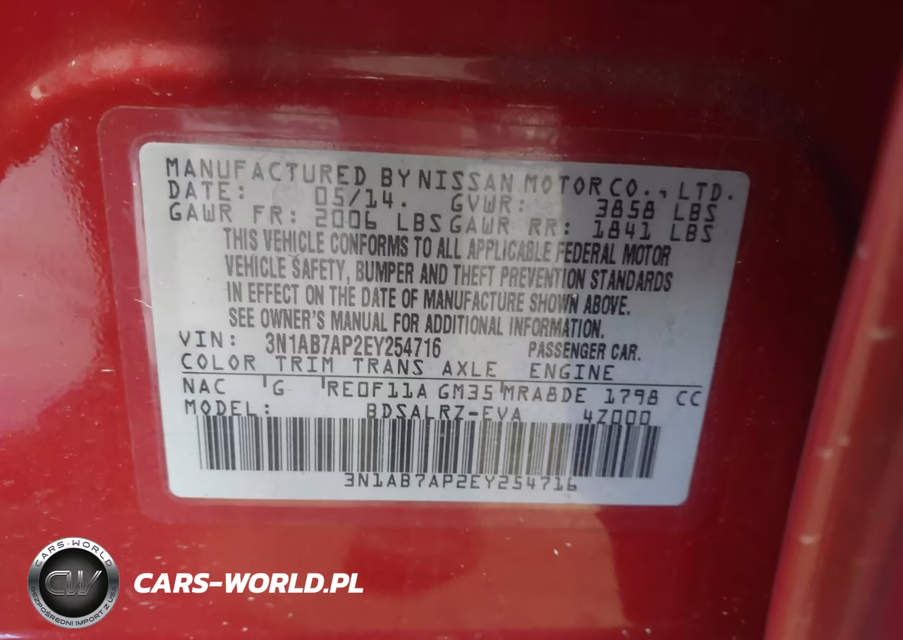 2014 Nissan Sentra Sr VIN:3N1AB7AP2EY254716 - 9
