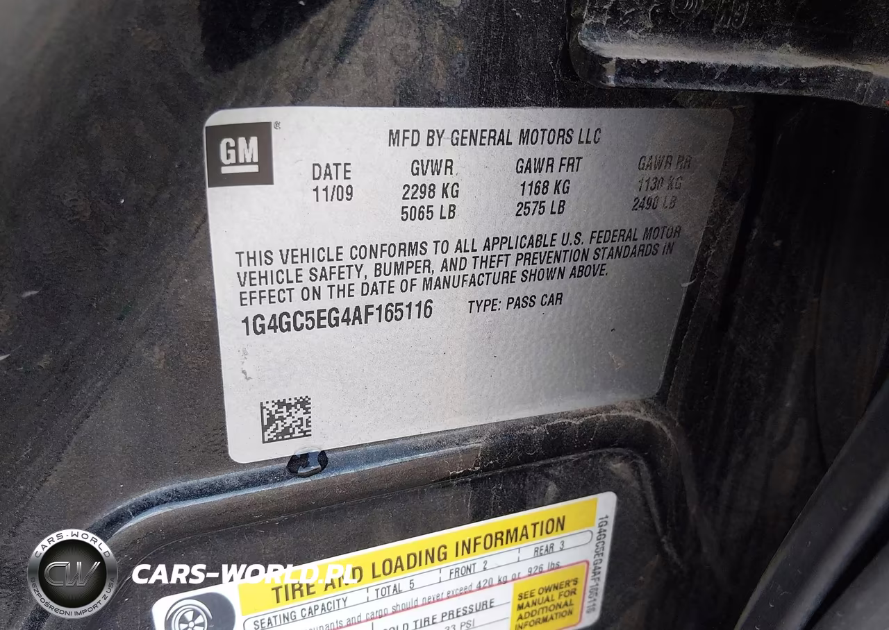 2010 Buick Lacrosse Cxl VIN:1G4GC5EG4AF165116 - 9