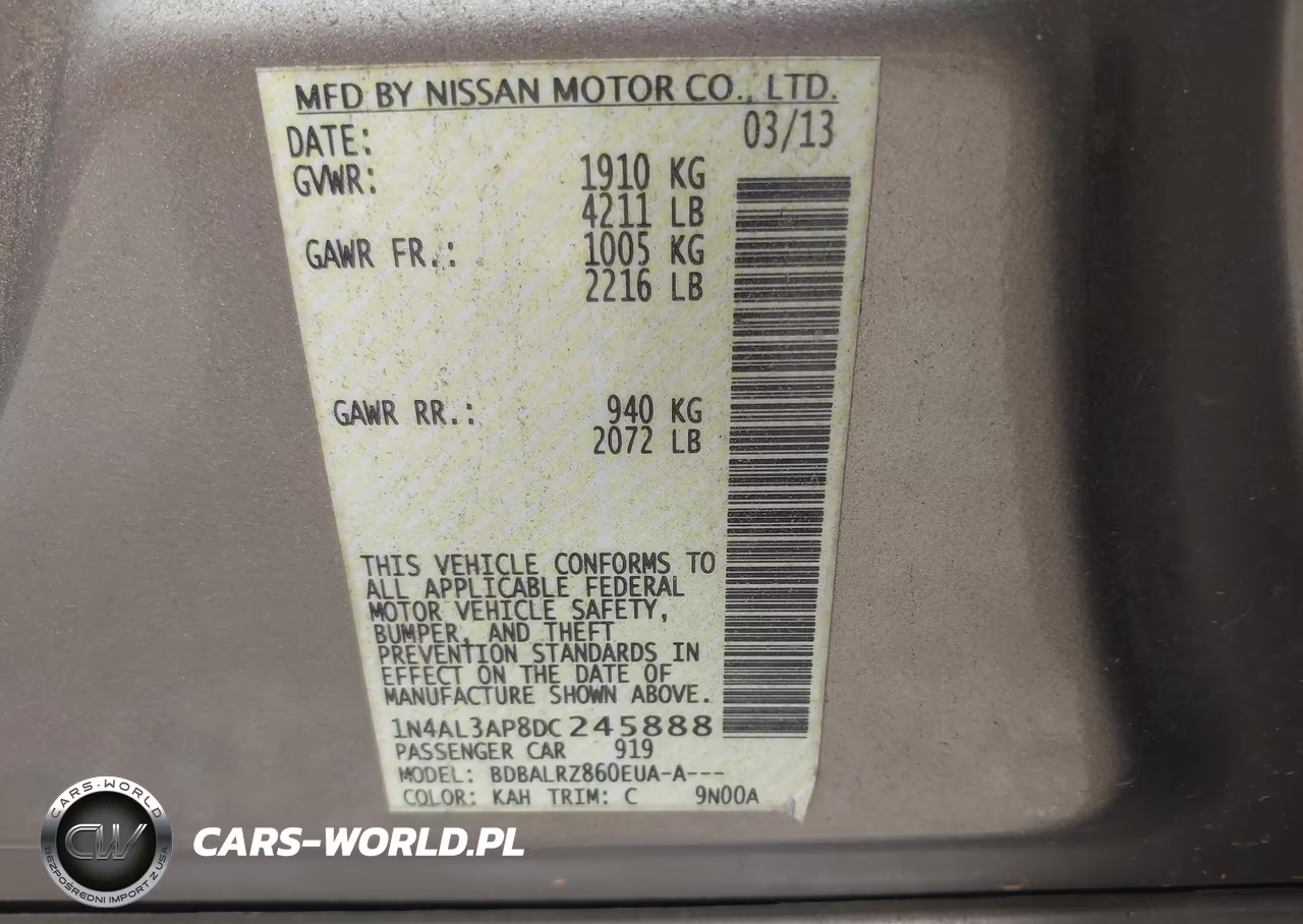 2013 Nissan Altima 2.5 S VIN:1N4AL3AP8DC245888 - 9