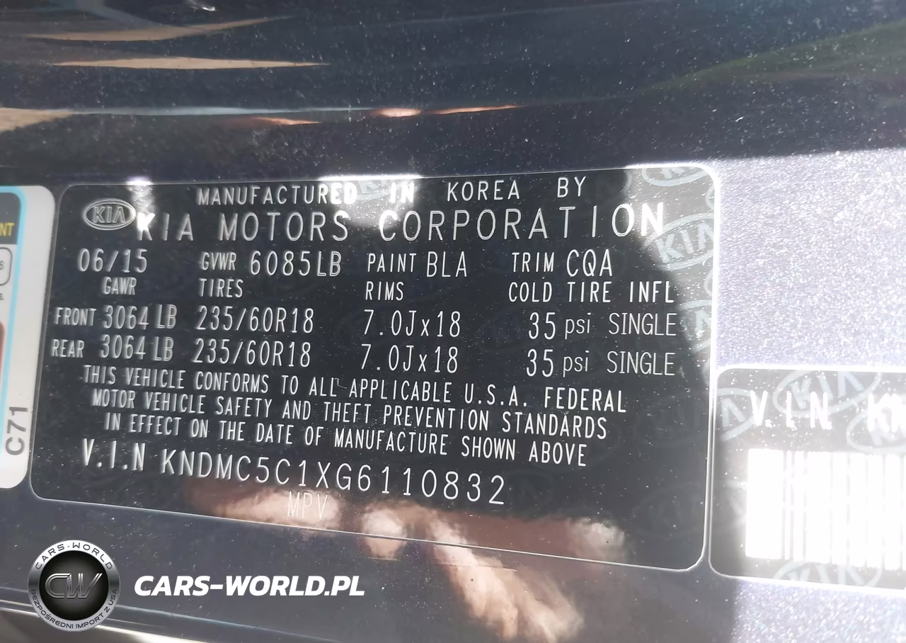 2016 Kia Sedona Ex VIN:KNDMC5C1XG6110832 - 9