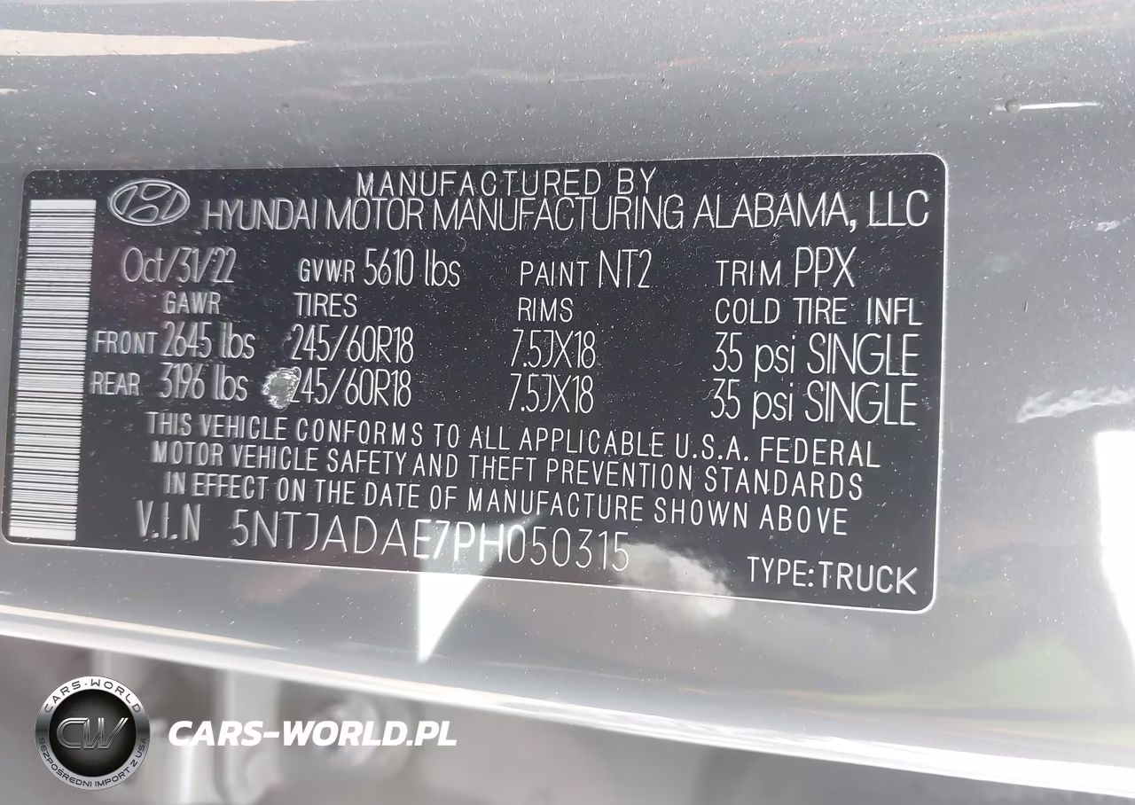 2023 Hyundai Santa Cruz Se VIN:5NTJADAE7PH050315 - 9