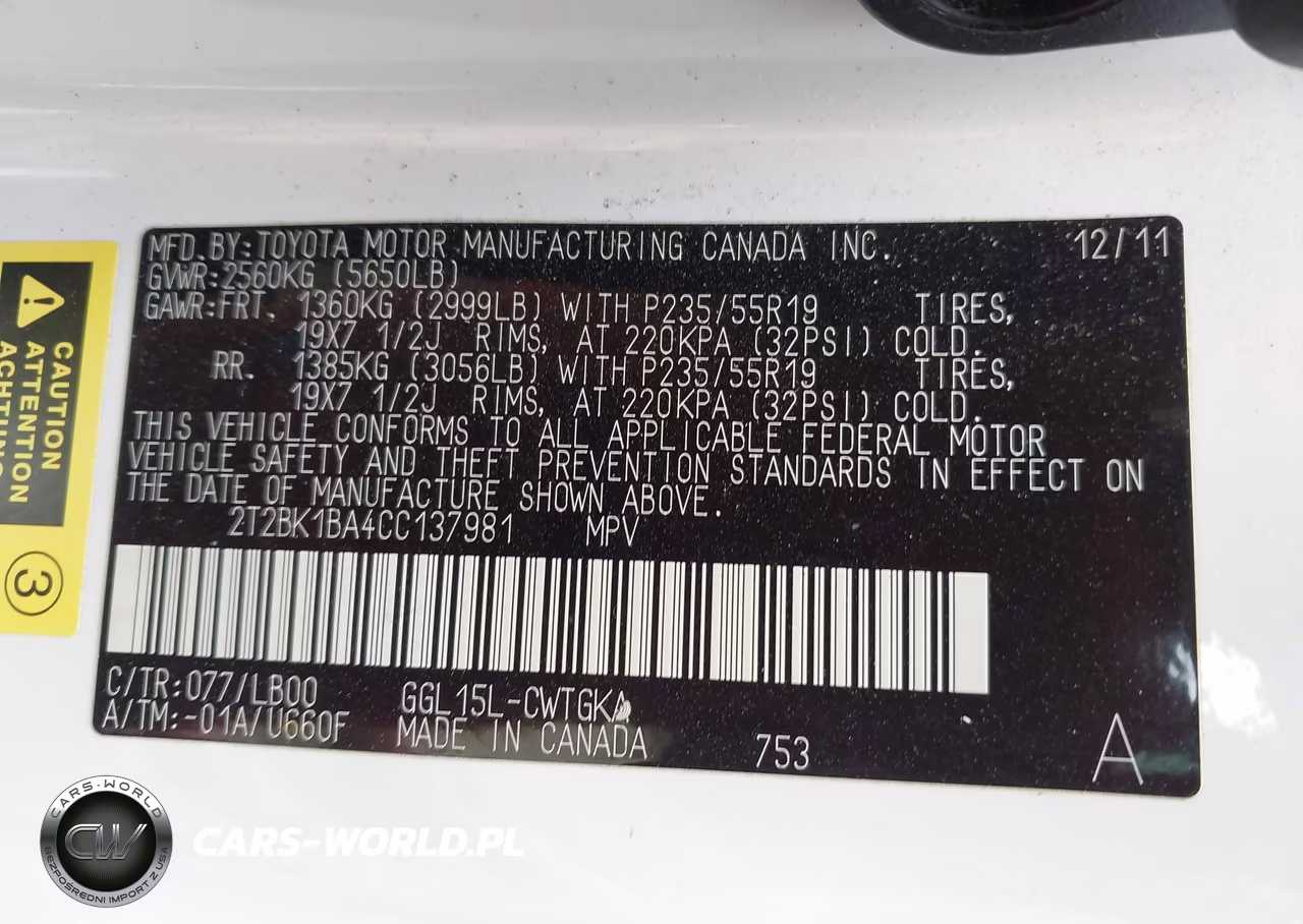 2012 Lexus Rx 350 VIN:2T2BK1BA4CC137981 - 9