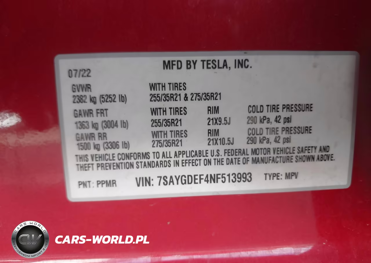2022 Tesla Model Y Performance Dual Motor All-Wheel Drive VIN:7SAYGDEF4NF513993 - 9