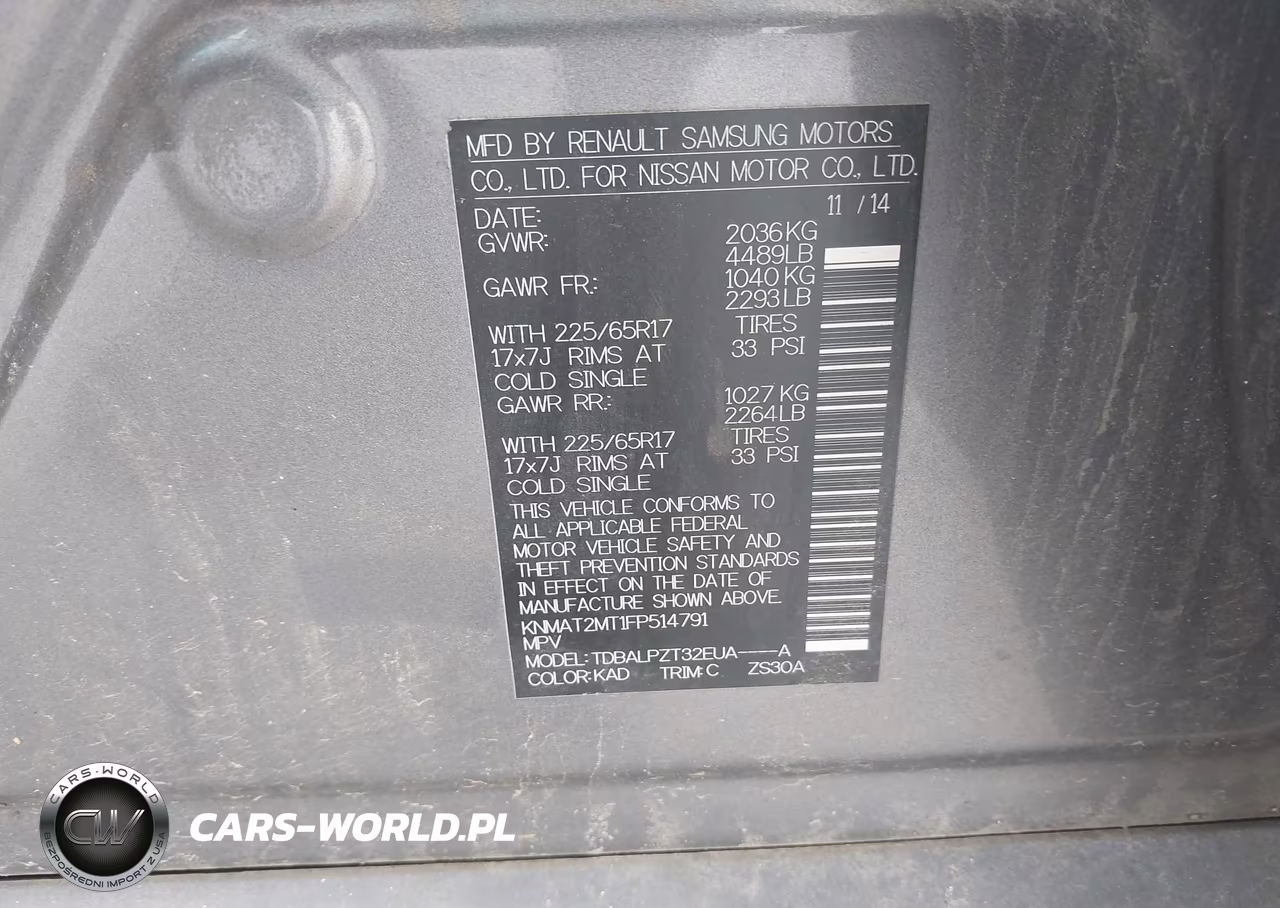 2015 Nissan Rogue S VIN:KNMAT2MT1FP514791 - 9