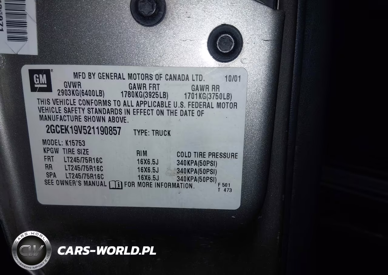 2002 Chevrolet Silverado 1500 Ls VIN:2GCEK19V521190857 - 9