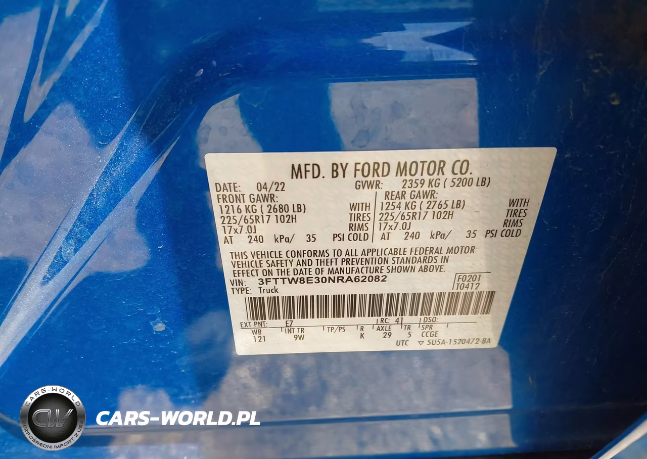2022 Ford Maverick Xl VIN:3FTTW8E30NRA62082 - 9