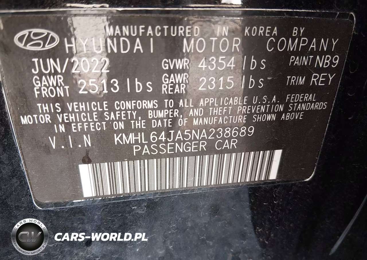 2022 Hyundai Sonata Sel VIN:KMHL64JA5NA238689 - 9