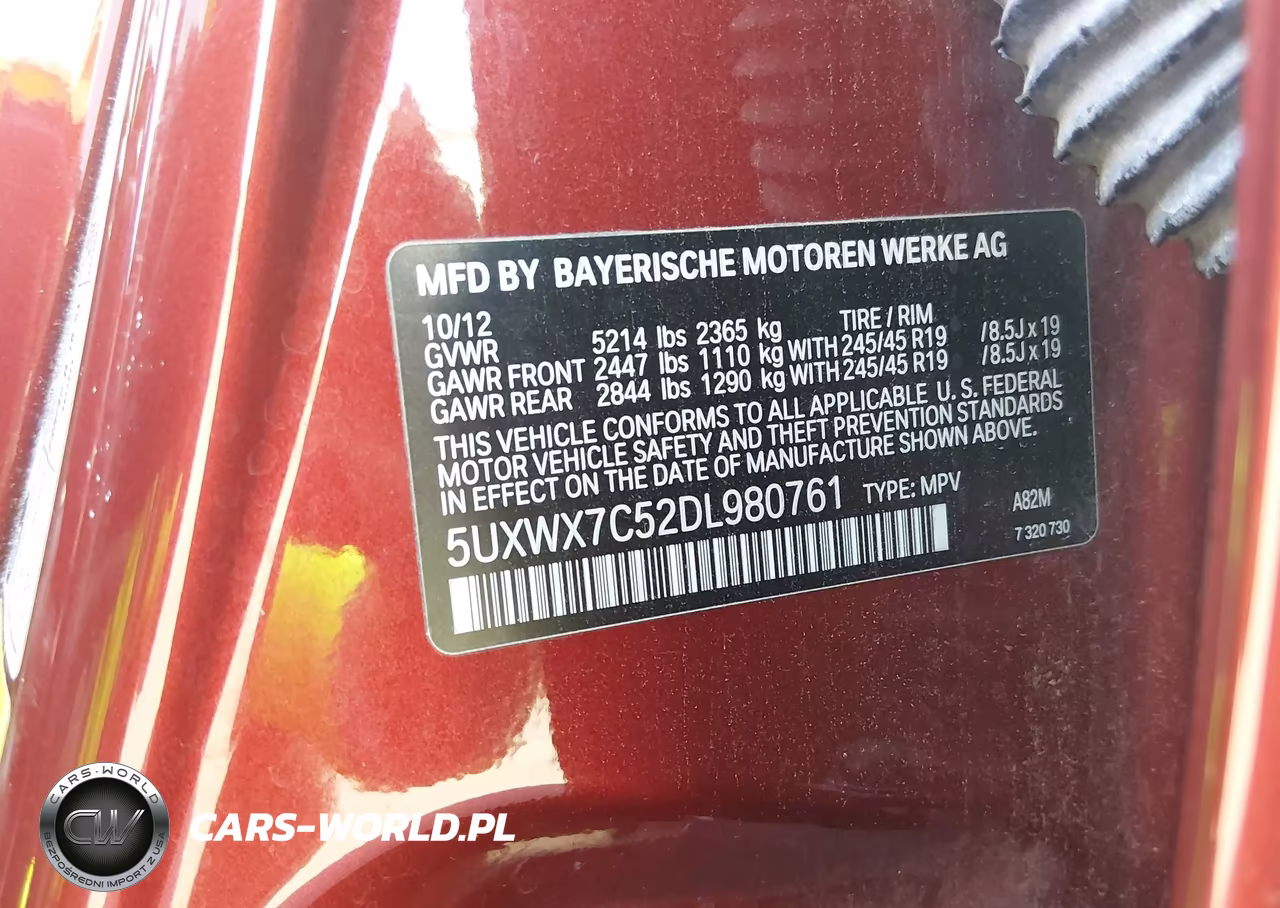 2013 BMW X3 xDrive35I VIN:5UXWX7C52DL980761 - 9