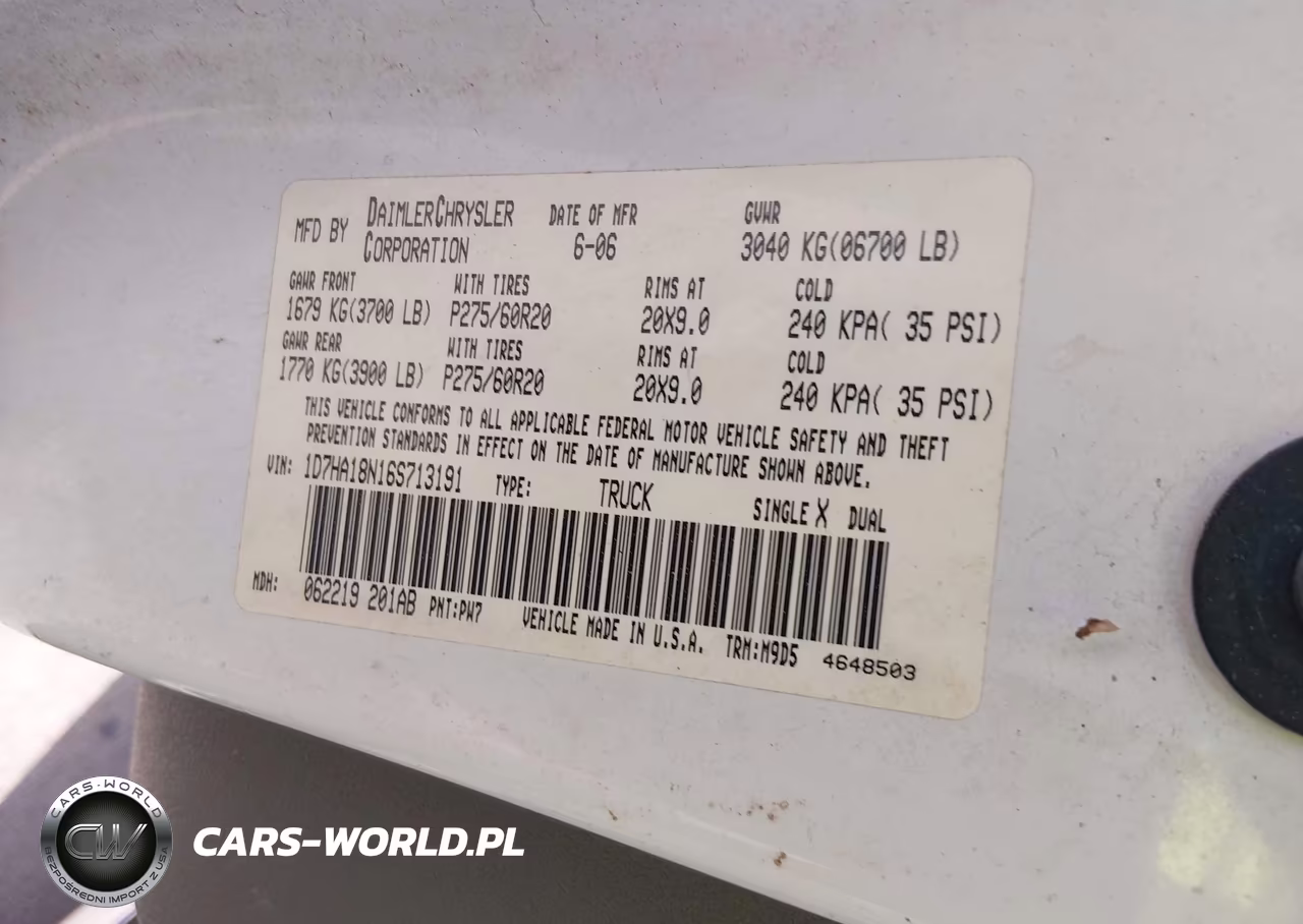 2006 Dodge Ram 1500 Slt VIN:1D7HA18N16S713191 - 9