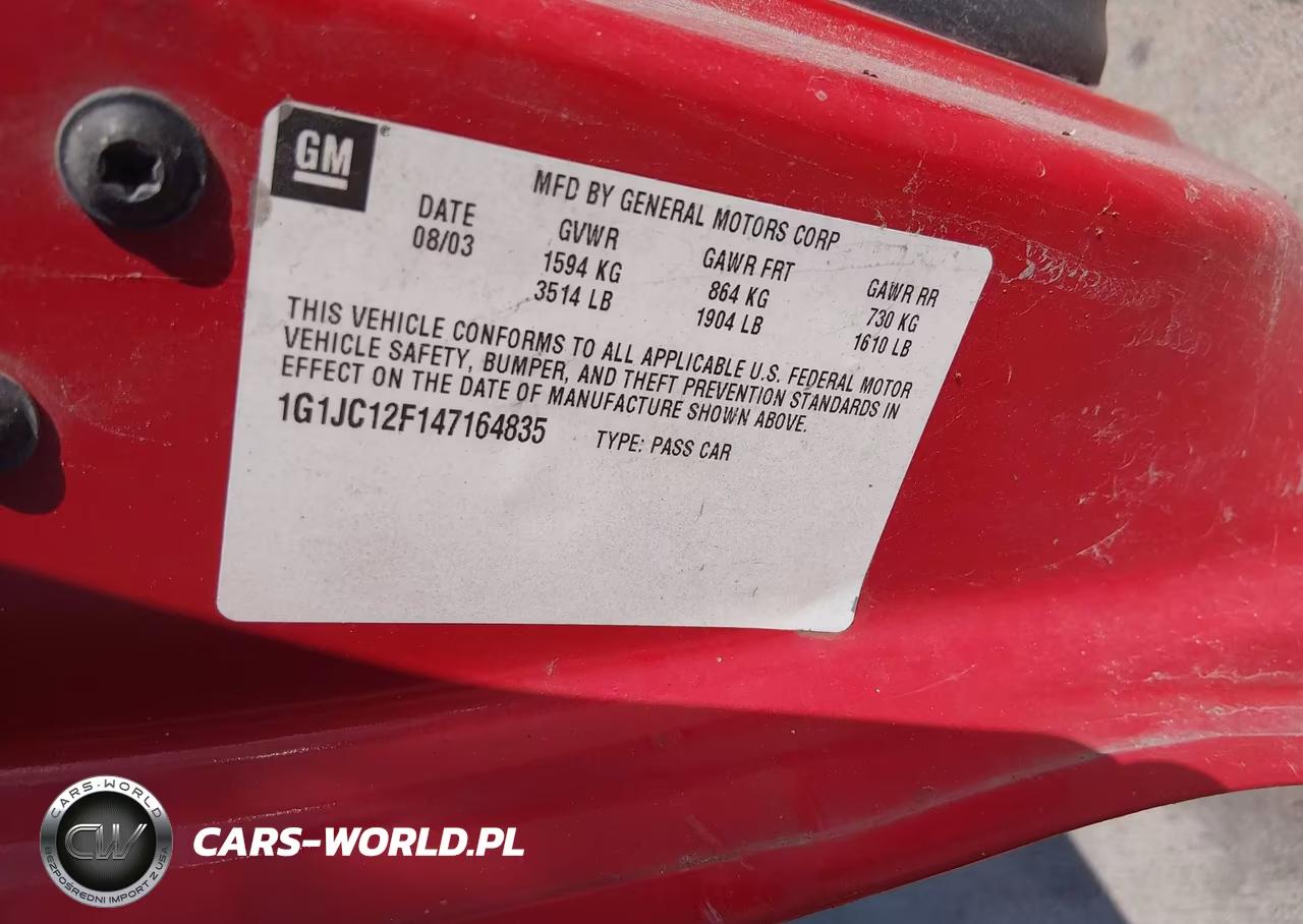 2004 Chevrolet Cavalier VIN:1G1JC12F147164835 - 9