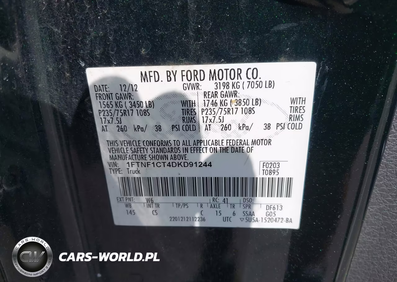 2013 Ford F-150 Xl-Xlt VIN:1FTNF1CT4DKD91244 - 9