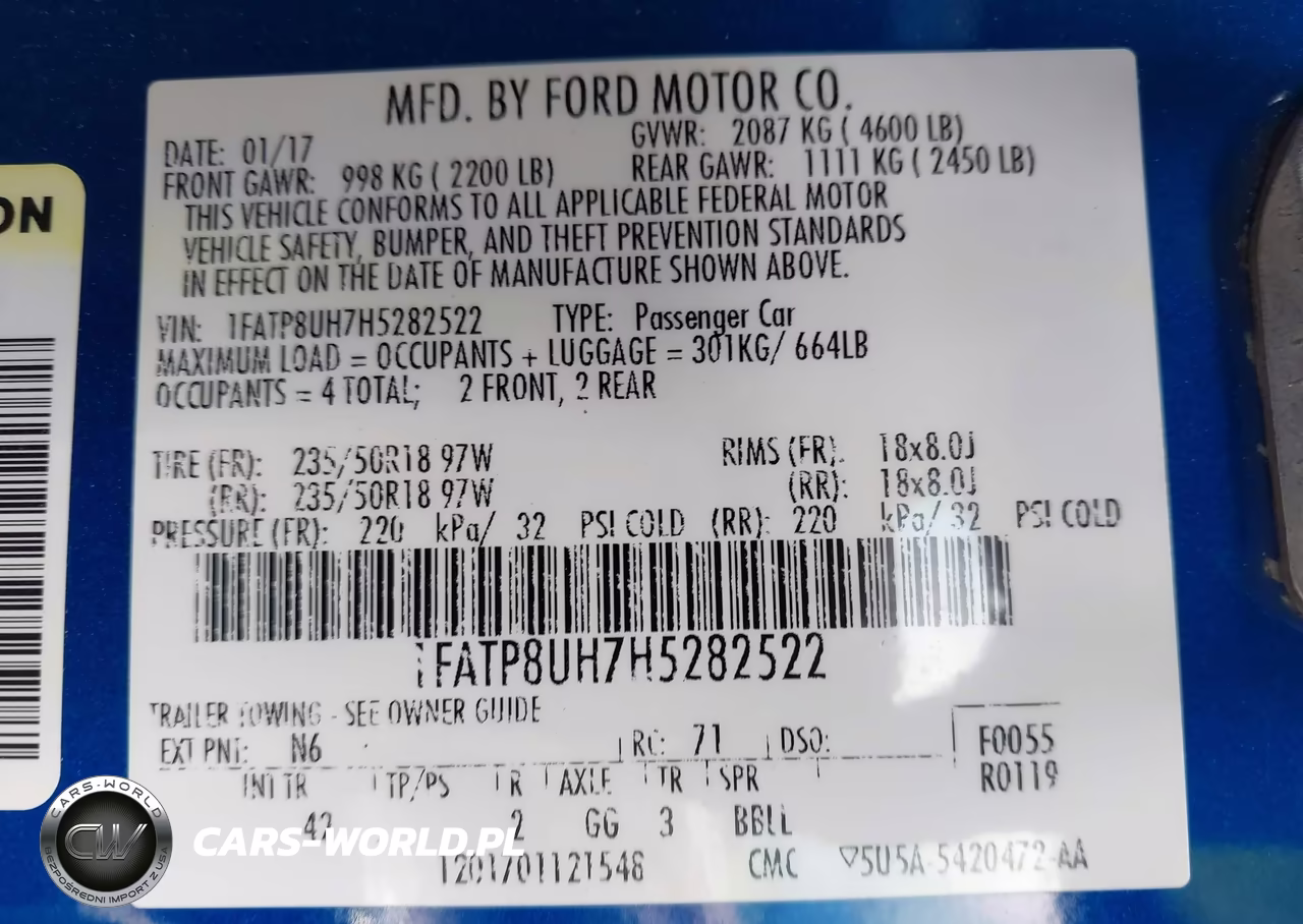 2017 Ford Mustang Ecoboost Premium VIN:1FATP8UH7H5282522 - 9