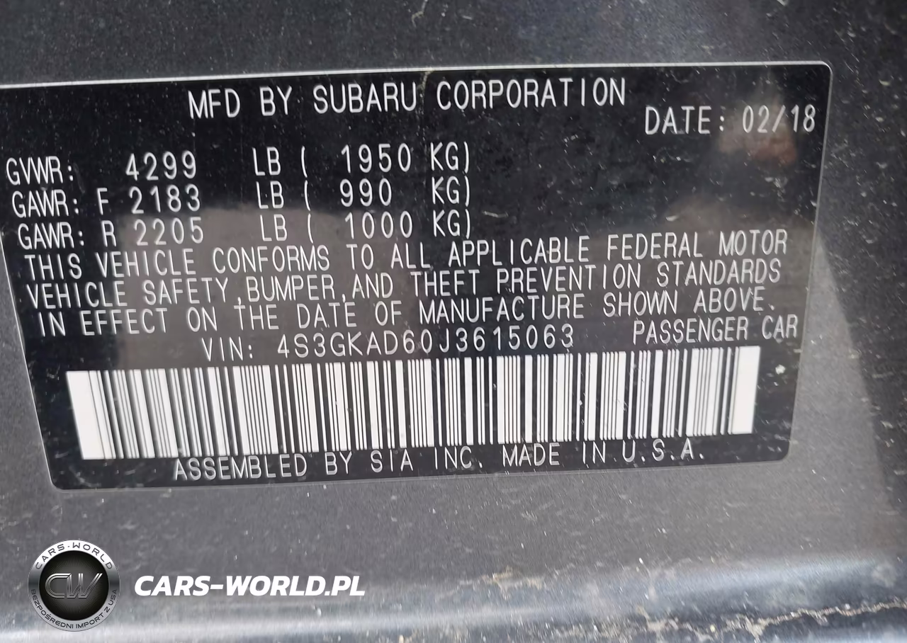 2018 Subaru Impreza 2.0I Premium VIN:4S3GKAD60J3615063 - 9