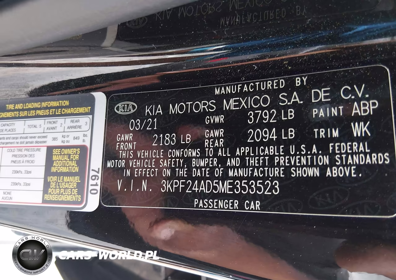 2021 Kia Forte Lxs VIN:3KPF24AD5ME353523 - 9