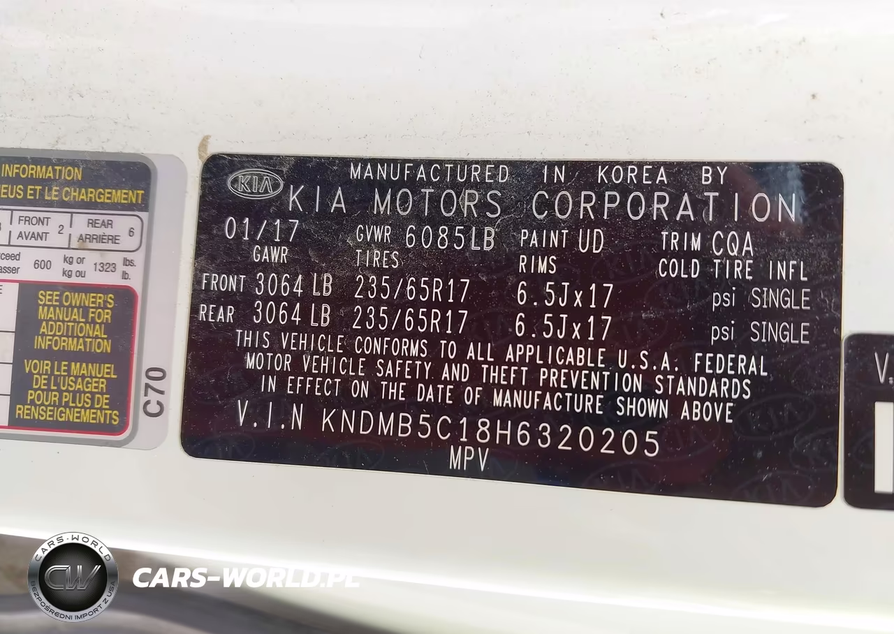 2017 Kia Sedona Lx VIN:KNDMB5C18H6320205 - 9