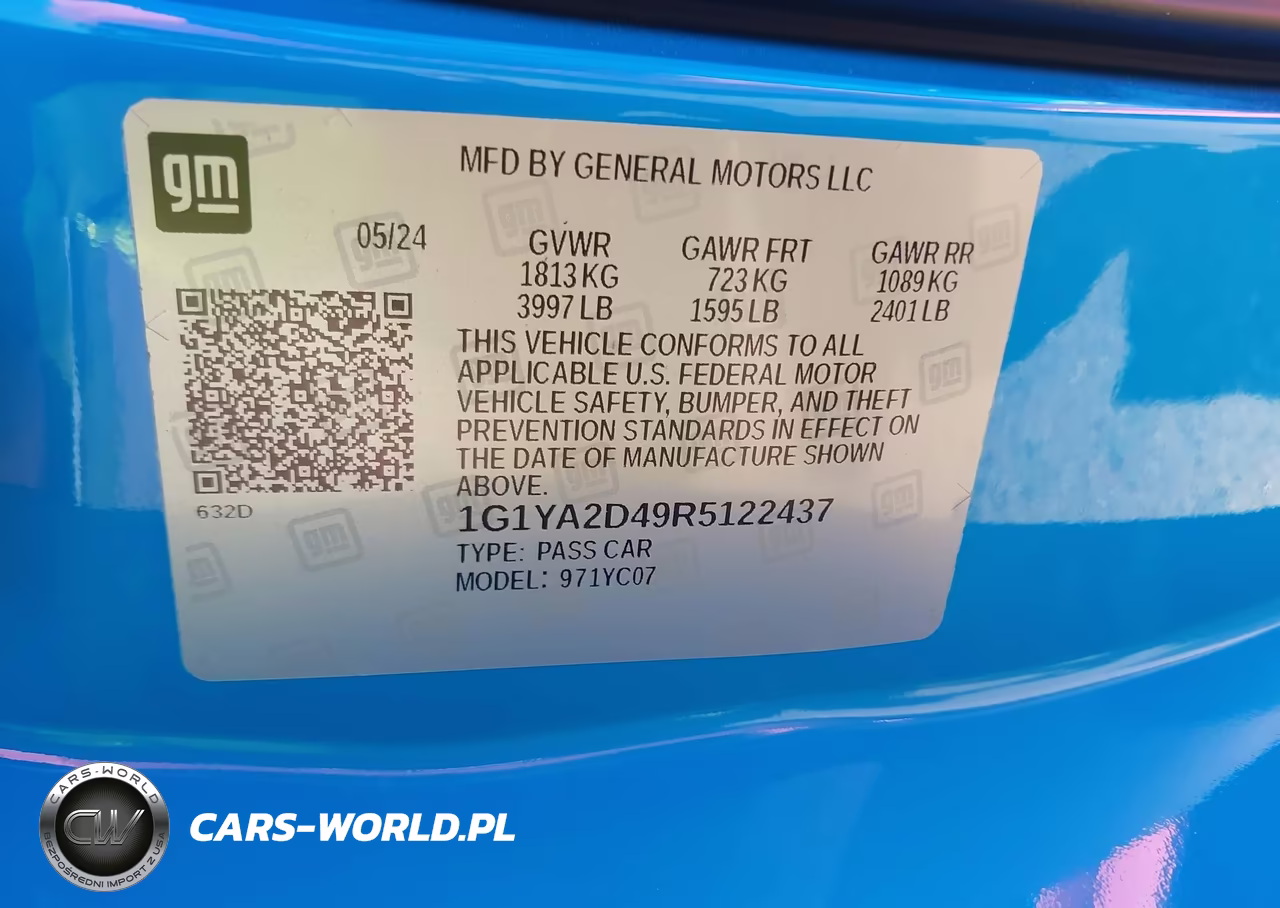 2024 Chevrolet Corvette Stingray Rwd 1Lt VIN:1G1YA2D49R5122437 - 9