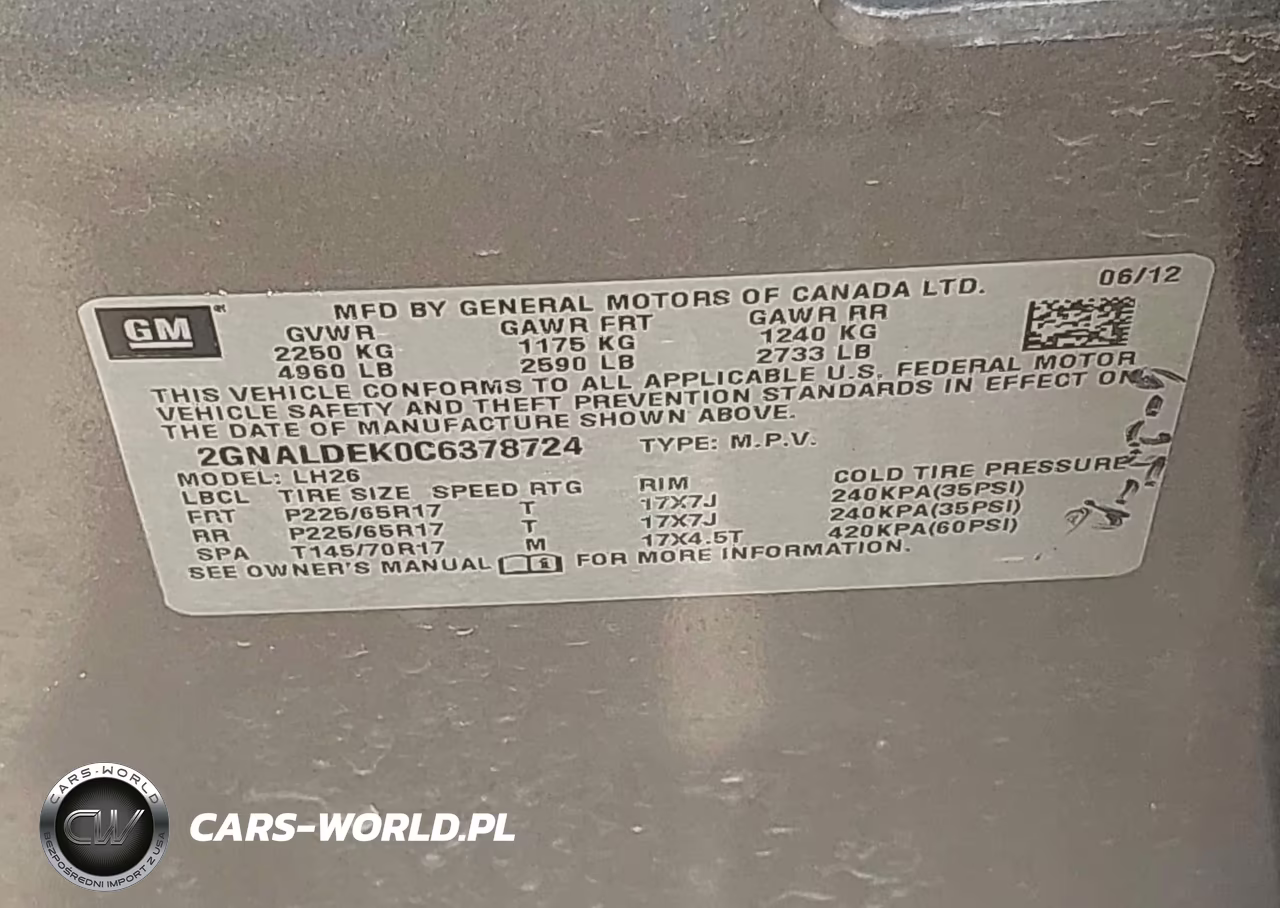 2012 Chevrolet Equinox Lt W-1Lt VIN:2GNALDEK0C6378724 - 9