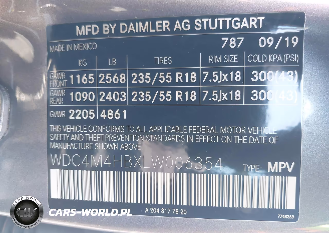 2020 Mercedes-Benz Glb 250 4Matic VIN:WDC4M4HBXLW006354 - 9