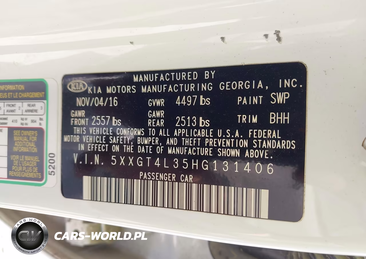 2017 Kia Optima Lx VIN:5XXGT4L35HG131406 - 9