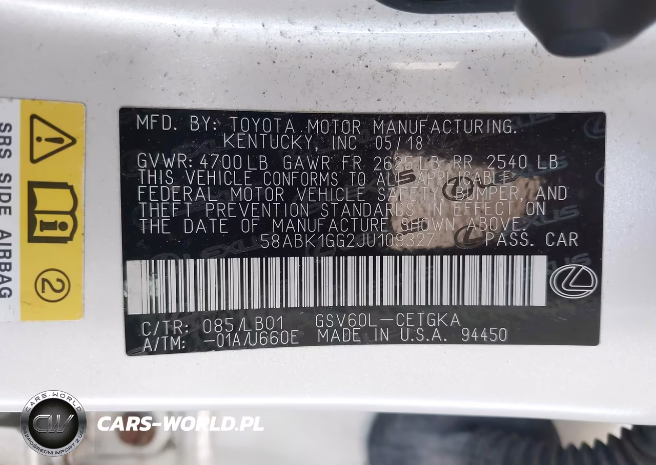 2018 Lexus Es 350 VIN:58ABK1GG2JU109327 - 9