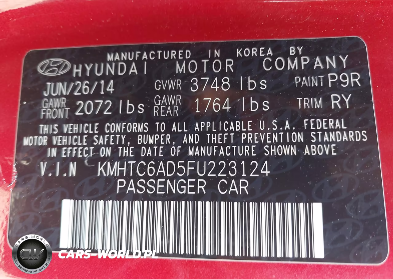 2015 Hyundai Veloster Flex VIN:KMHTC6AD5FU223124 - 9