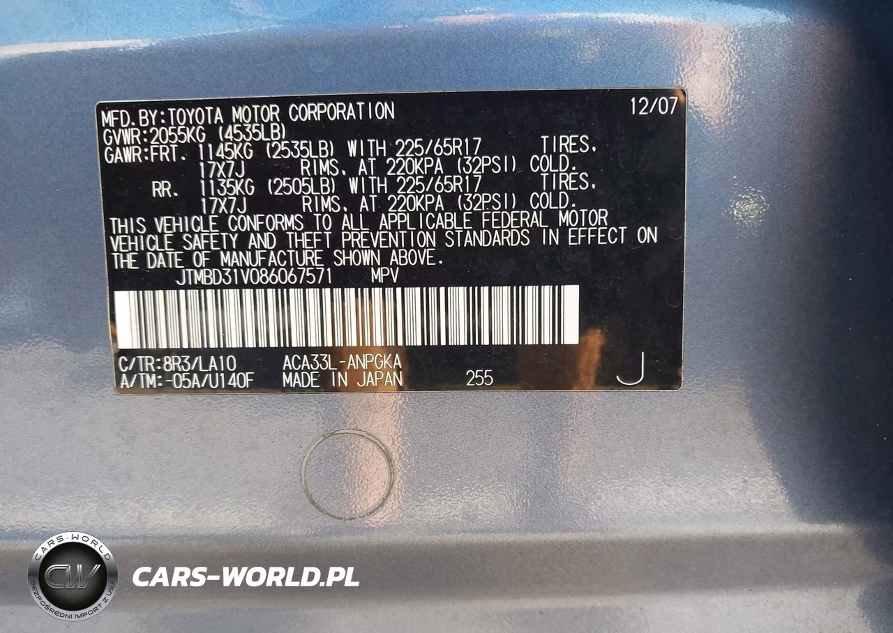 2008 Toyota Rav4 Limited VIN:JTMBD31V086067571 - 9