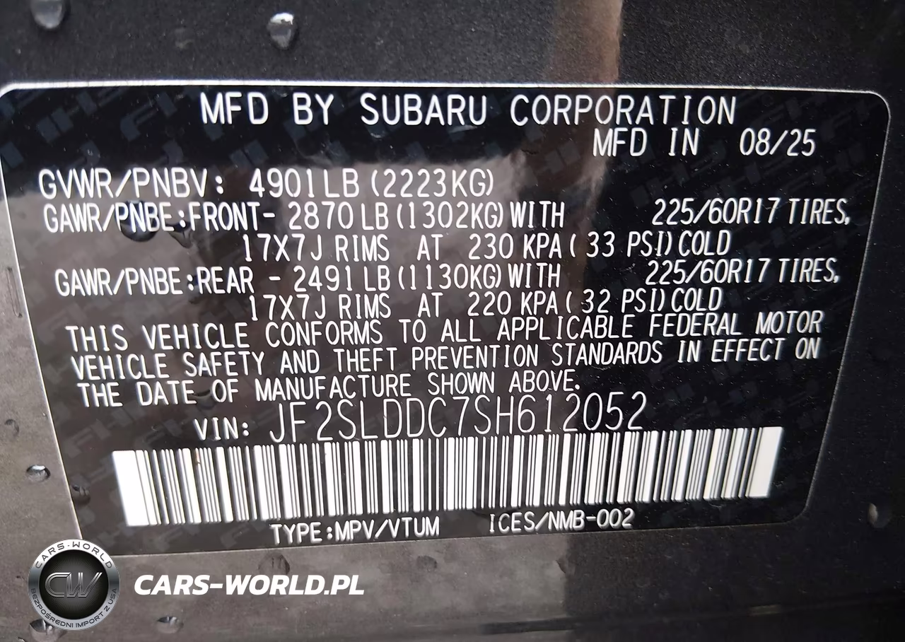 2025 Subaru Forester Premium VIN:JF2SLDDC7SH612052 - 9