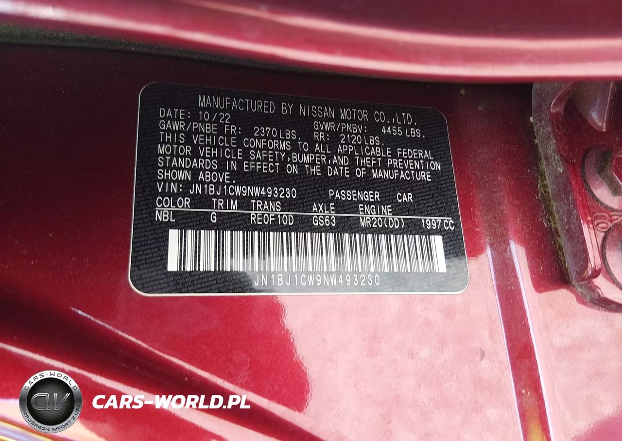 2022 Nissan Rogue Sport Sl Awd Xtronic Cvt VIN:JN1BJ1CW9NW493230 - 9