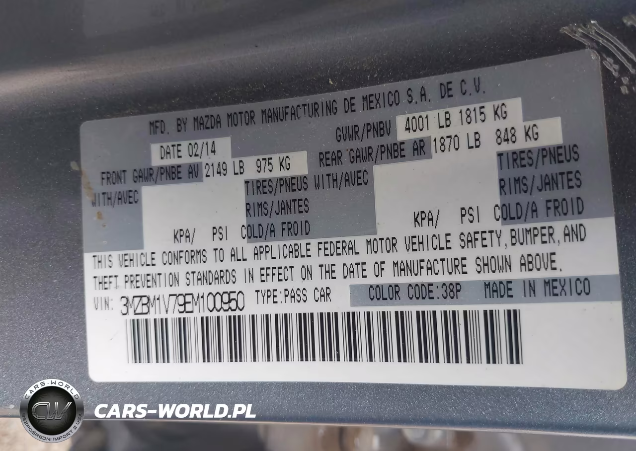 2014 Mazda Mazda3 VIN:3MZBM1V79EM100950 - 9