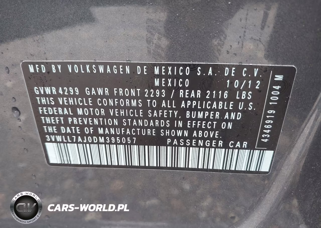 2013 Volkswagen Jetta 2.0L Tdi VIN:3VWLL7AJ0DM395057 - 9