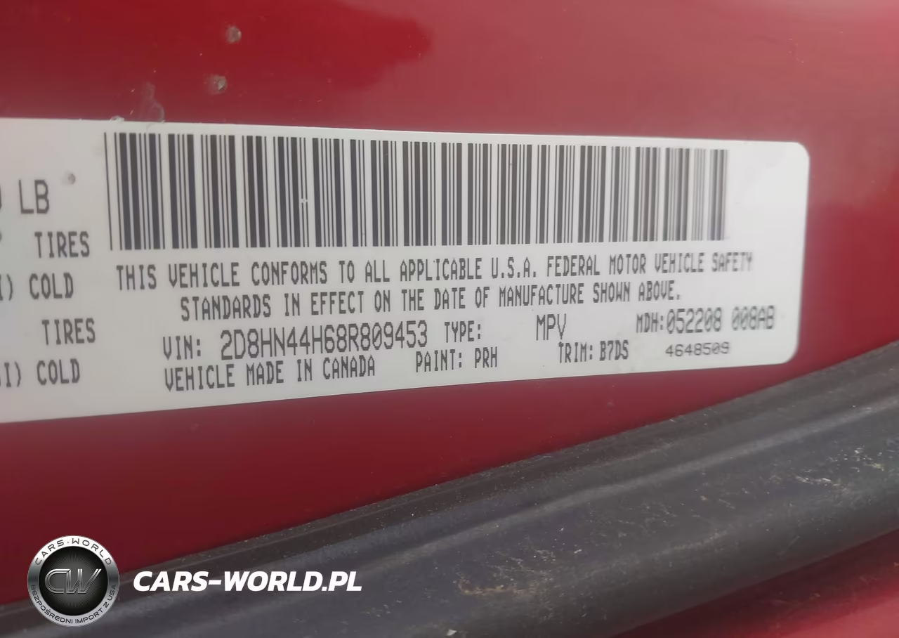 2008 Dodge Grand Caravan Se VIN:2D8HN44H68R809453 - 9