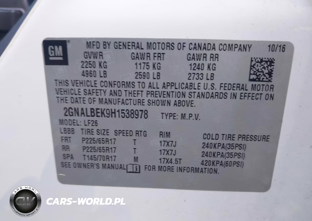 2017 Chevrolet Equinox Ls VIN:2GNALBEK9H1538978 - 9