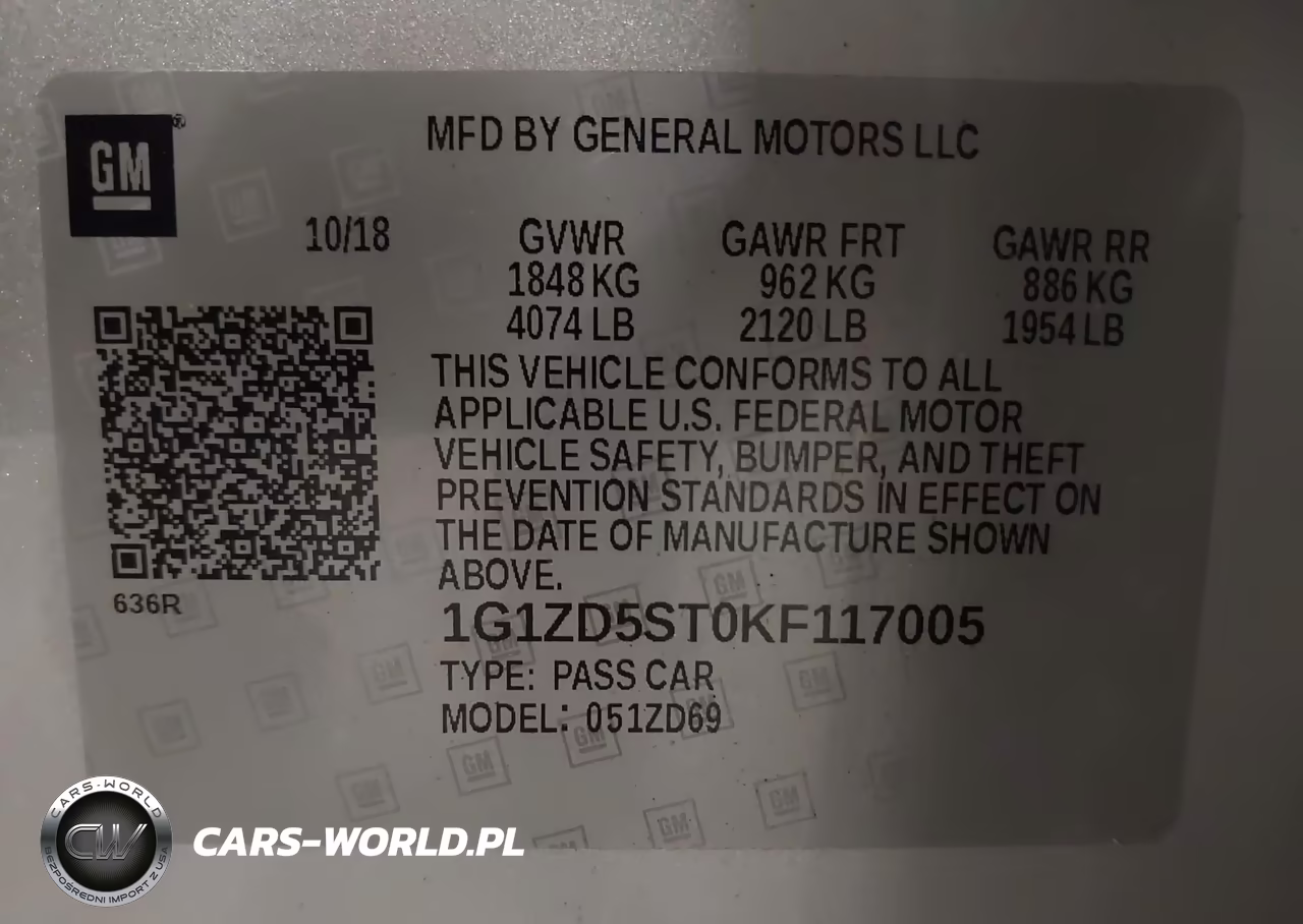 2019 Chevrolet Malibu Lt VIN:1G1ZD5ST0KF117005 - 9