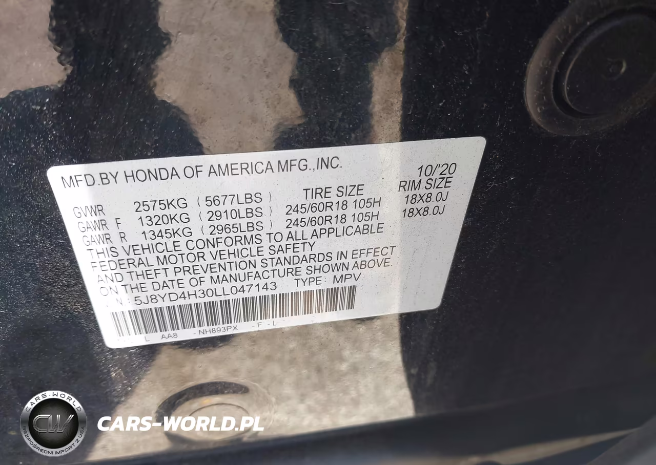 2020 Acura Mdx Standard VIN:5J8YD4H30LL047143 - 9