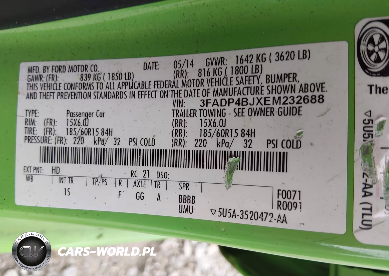 2014 Ford Fiesta Se VIN:3FADP4BJXEM232688 - 9