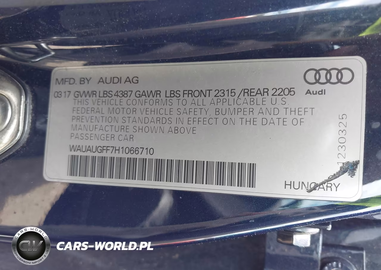 2017 Audi A3 Premium VIN:WAUAUGFF7H1066710 - 9