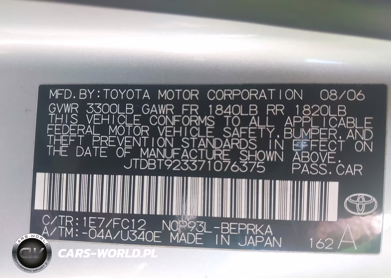 2007 Toyota Yaris VIN:JTDBT923371076375 - 9