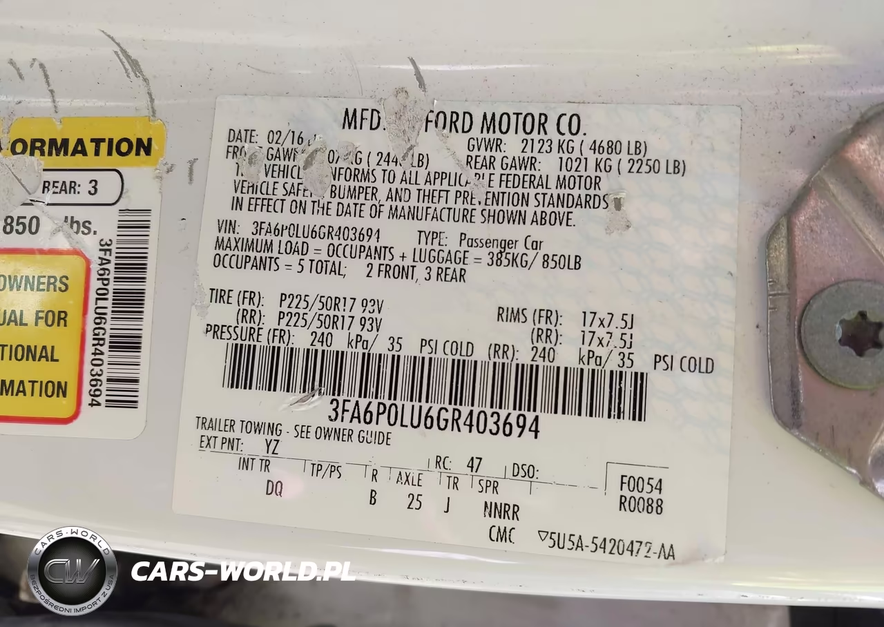 2016 Ford Fusion Hybrid Se VIN:3FA6P0LU6GR403694 - 9