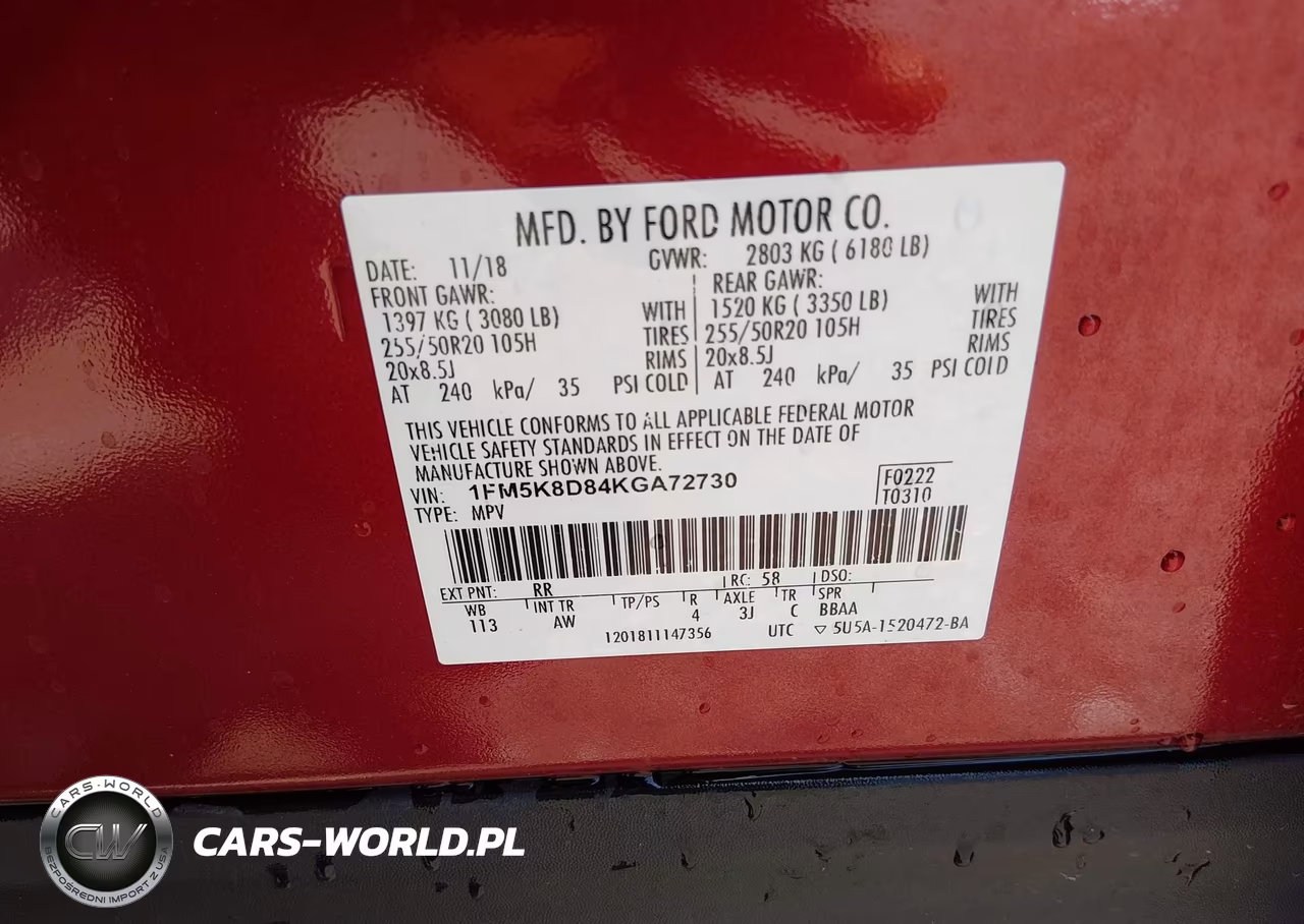 2019 Ford Explorer Xlt VIN:1FM5K8D84KGA72730 - 9