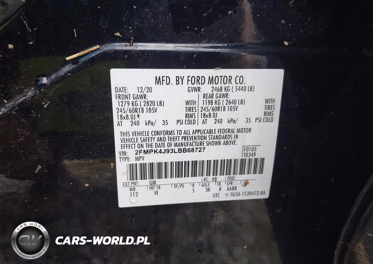 2020 Ford Edge Sel VIN:2FMPK4J93LBB68727 - 9