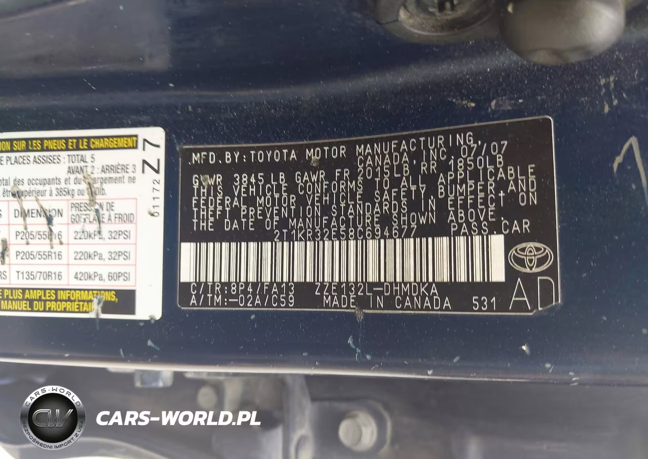 2008 Toyota Matrix VIN:2T1KR32E58C694677 - 9