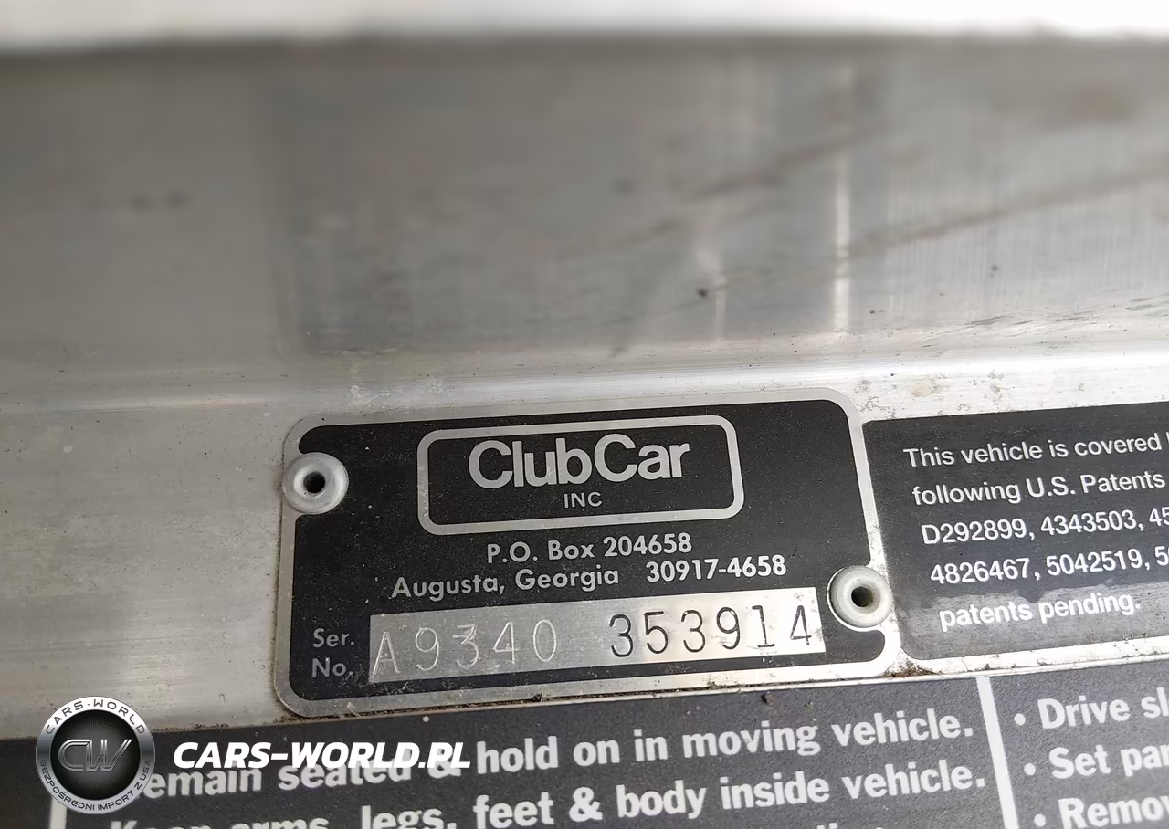 1993 Club Car Electric VIN:A9340353914 - 9