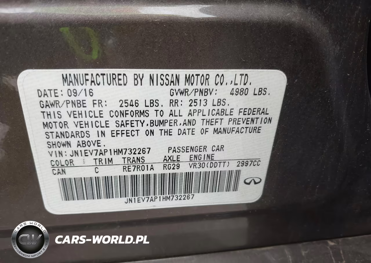 2017 Infiniti Q50 3.0T Premium VIN:JN1EV7AP1HM732267 - 9